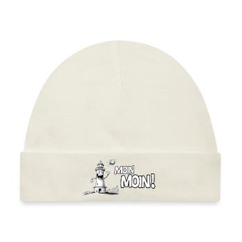 Moin Moin - Baby Premium Organic Mütze - Naturweiß - Vorne