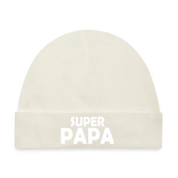 Super papa - Baby Premium Organic Mütze - Naturweiß - Vorne