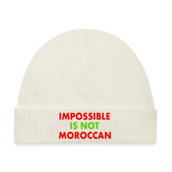 Marokko - impossible is not moroccan - Baby Premium Organic Mütze - Naturweiß - Vorne