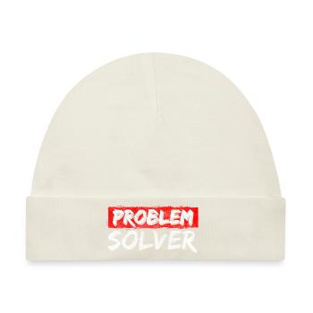Problem? Nicht mein Problem Motto - Baby Premium Organic Mütze - Naturweiß - Vorne