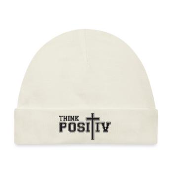 Think Positive - Baby Premium Organic Mütze - Naturweiß - Vorne