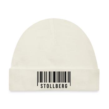 Erzgebirge Strichcode Stollberg - Baby Premium Organic Mütze - Naturweiß - Vorne