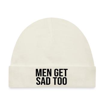 Men get sad too - Baby Premium Organic Mütze - Naturweiß - Vorne