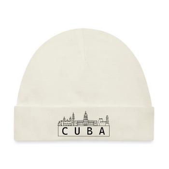 Cuba Skyline Havanna - Baby Premium Organic Mütze - Naturweiß - Vorne