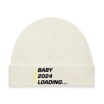 Baby 2024 Loading - Baby Premium Organic Mütze - Naturweiß - Vorne