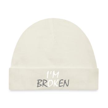 I'm broken I'm ok - Baby Premium Organic Mütze - Naturweiß - Vorne