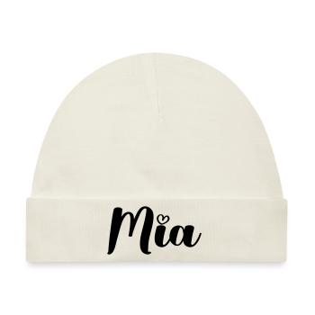 mia - Baby Premium Organic Mütze - Naturweiß - Vorne