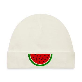 Wassermelone melone - Baby Premium Organic Mütze - Naturweiß - Vorne