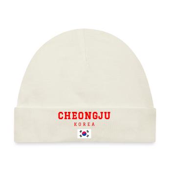 Cheongju Korea - Baby Premium Organic Mütze - Naturweiß - Vorne