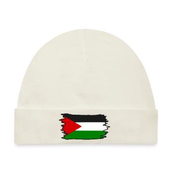 Free palestine - Baby Premium Organic Mütze - Naturweiß - Vorne