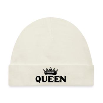 queen - Baby Premium Organic Mütze - Naturweiß - Vorne