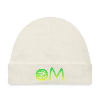 Om Namaste - Baby Premium Organic Mütze - Naturweiß - Vorne