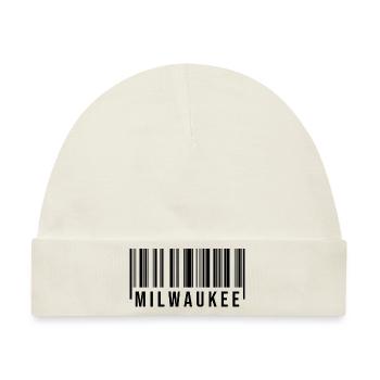 Milwaukee Barcode - Baby Premium Organic Mütze - Naturweiß - Vorne