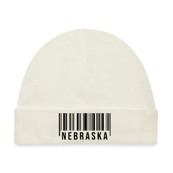 Nebraska Barcode - Baby Premium Organic Mütze - Naturweiß - Vorne