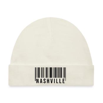 Nashville Barcode - Baby Premium Organic Mütze - Naturweiß - Vorne