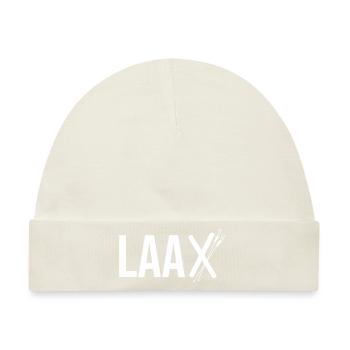 Laax Souvenir Graubünden - Baby Premium Organic Mütze - Naturweiß - Vorne