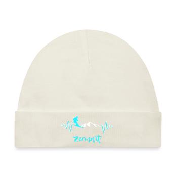 Skifahren Zermatt - Baby Premium Organic Mütze - Naturweiß - Vorne