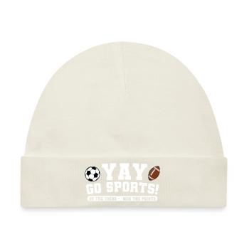 baller fussball baller Geschenk - Baby Premium Organic Mütze - Naturweiß - Vorne
