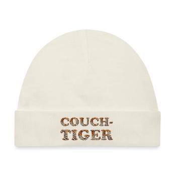 Wortspiel mehrdeutiger Ausdruck - Couch Tiger - Baby Premium Organic Mütze - Naturweiß - Vorne
