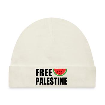 Free palestine - Baby Premium Organic Mütze - Naturweiß - Vorne