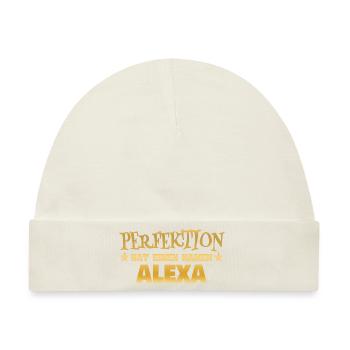 Geschenk für Alexa - Baby Premium Organic Mütze - Naturweiß - Vorne