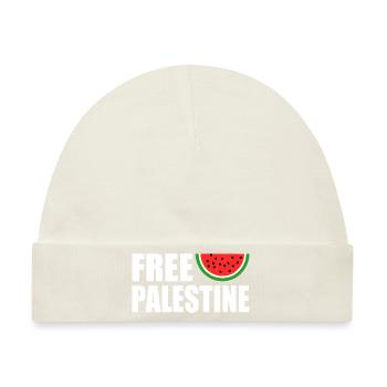 Free palestine - Baby Premium Organic Mütze - Naturweiß - Vorne