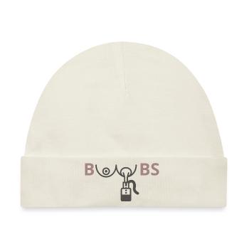 BOOBS - Baby Premium Organic Mütze - Naturweiß - Vorne