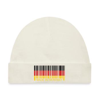 Barcode Made in Germany - Baby Premium Organic Mütze - Naturweiß - Vorne