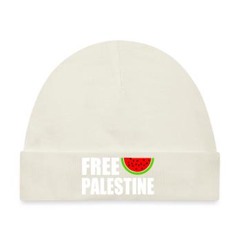 Free palestine - Baby Premium Organic Mütze - Naturweiß - Vorne