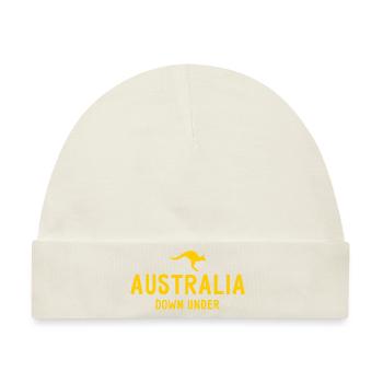 Australia - Down Under - Australien - Känguru - Baby Premium Organic Mütze - Naturweiß - Vorne