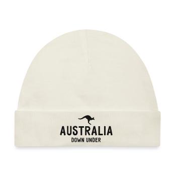 Australia - Down Under - Australien - Känguru - Baby Premium Organic Mütze - Naturweiß - Vorne