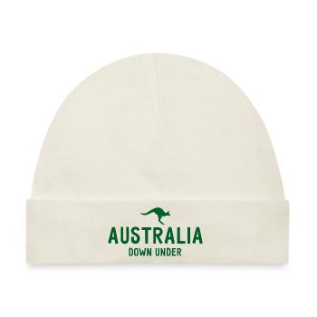 Australia - Down Under - Australien - Känguru - Baby Premium Organic Mütze - Naturweiß - Vorne