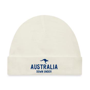 Australia - Down Under - Australien - Känguru - Baby Premium Organic Mütze - Naturweiß - Vorne
