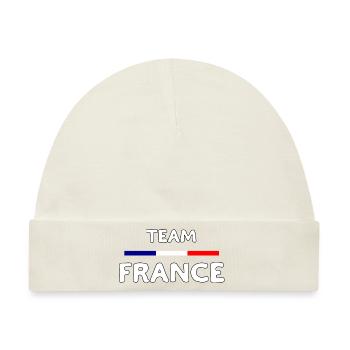 TEAM FRANKREICH! - Baby Premium Organic Mütze - Naturweiß - Vorne