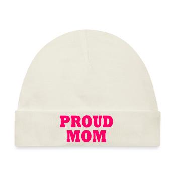 Proud mom - Baby Premium Organic Mütze - Naturweiß - Vorne