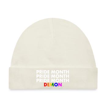 pride month demon - Baby Premium Organic Mütze - Naturweiß - Vorne