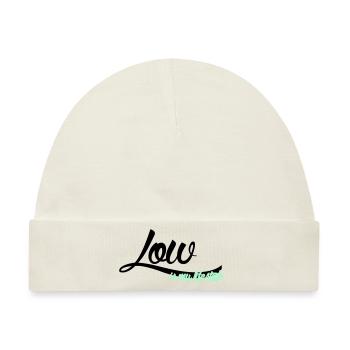 low is my lifestyle - Baby Premium Organic Mütze - Naturweiß - Vorne