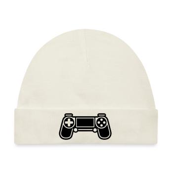 Videospiel-Controller - Baby Premium Organic Mütze - Naturweiß - Vorne