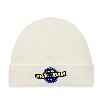 Team Bräutigam Hochzeitsfeier Hochzeit - Baby Premium Organic Mütze - Naturweiß - Vorne