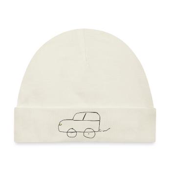 Gezeichnetes Auto - Baby Premium Organic Mütze - Naturweiß - Vorne