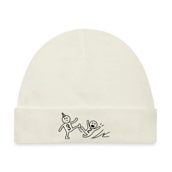 Geschenk zum 3. Hochzeitstag, Geschenk zum 3. Hochzeitstag - Baby Premium Organic Mütze - Naturweiß - Vorne