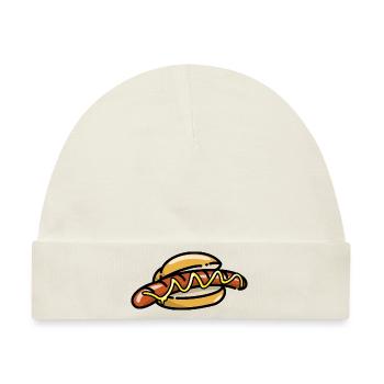 Bratwurst Brötchen - Baby Premium Organic Mütze - Naturweiß - Vorne