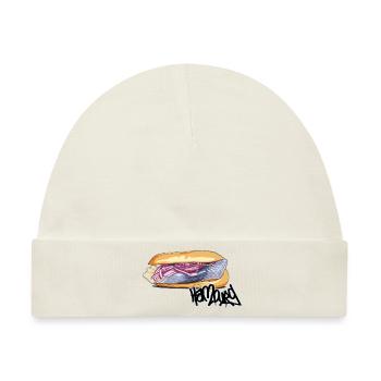 Fischbrötchen // Illustration - Baby Premium Organic Mütze - Naturweiß - Vorne