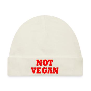Not vegan - Baby Premium Organic Mütze - Naturweiß - Vorne