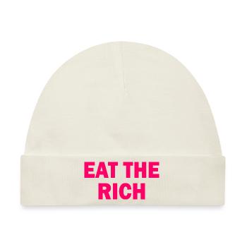 Eat the rich - Baby Premium Organic Mütze - Naturweiß - Vorne
