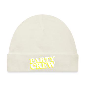 Party Crew - Baby Premium Organic Mütze - Naturweiß - Vorne