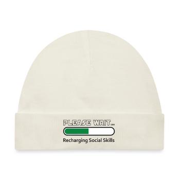 Soziale Fähigkeiten aufladen – für einen weißen Hintergrund - Baby Premium Organic Mütze - Naturweiß - Vorne