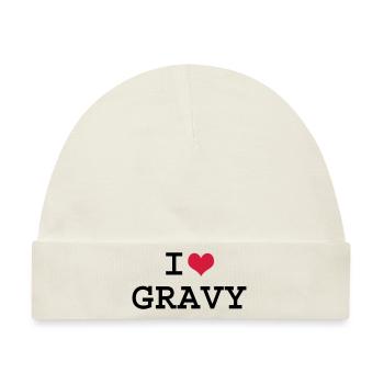 Ich liebe Gravy - Baby Premium Organic Mütze - Naturweiß - Vorne