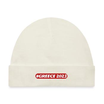 Greece 2023 - Baby Premium Organic Mütze - Naturweiß - Vorne