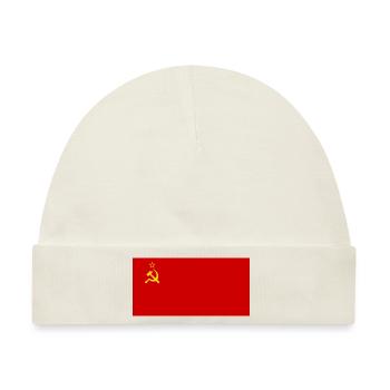 Flagge der Sowjetunion - Baby Premium Organic Mütze - Naturweiß - Vorne